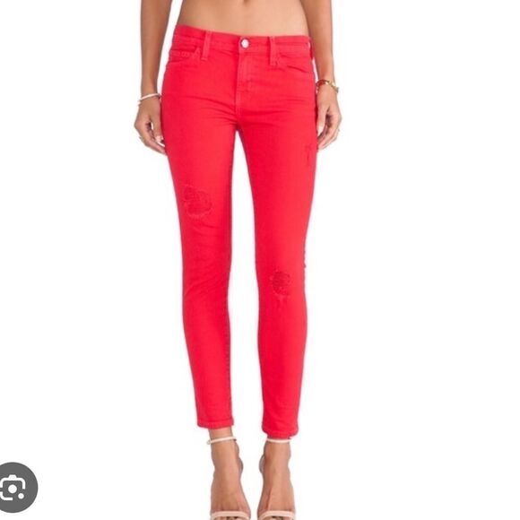 Current/ Elliot The Stiletto Jeans in Coral Red | Size 25 - Picture 1 of 9